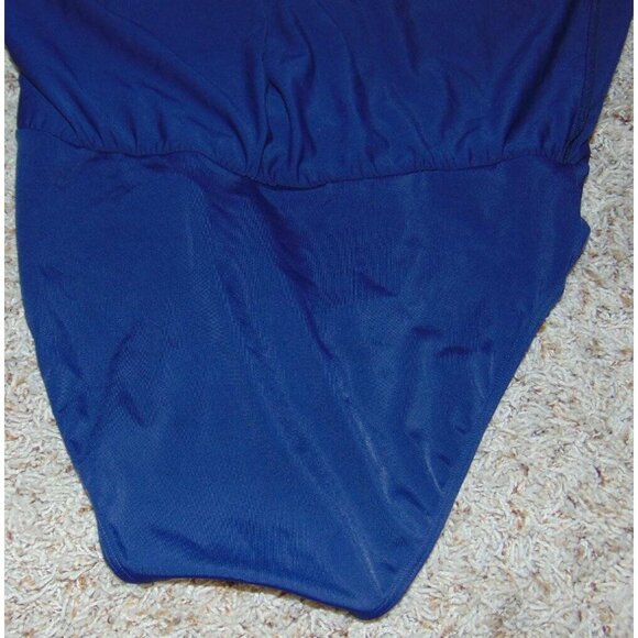 Womens Swim Skirt 10 Blue Swimsuit Attached Bikini Brief Bottoms Croft & Barrow - Picture 5 of 5